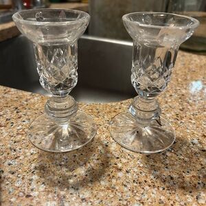 Set of Vintage Waterford Crystal Candle Holders